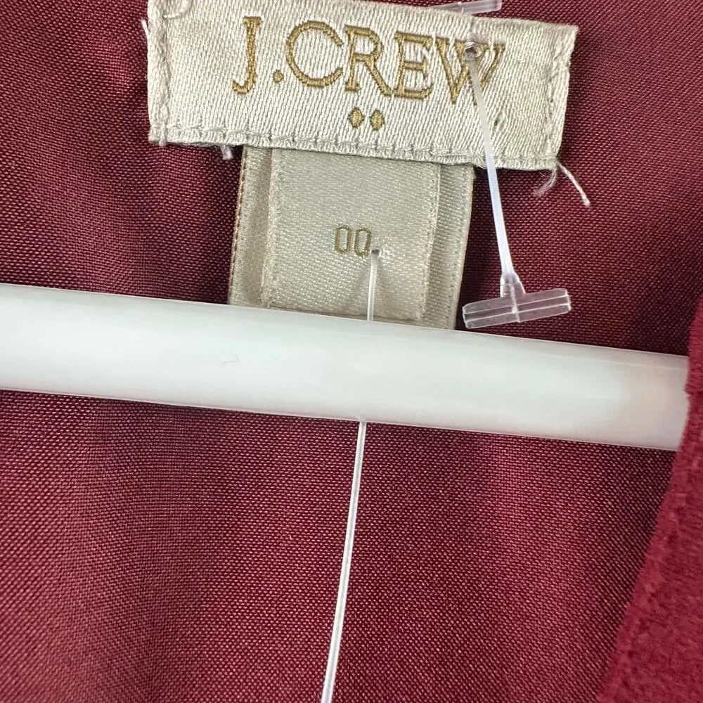 J.Crew Maroon V-Neck Bell Sleeve Shift Dress - Size 00